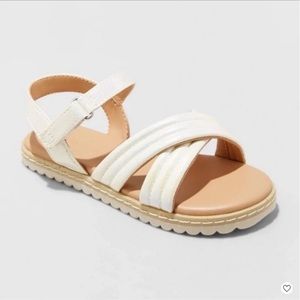 Toddler Girls' Chloe Ankle Strap Sandals - Cat & Jack - white - size 6 - new